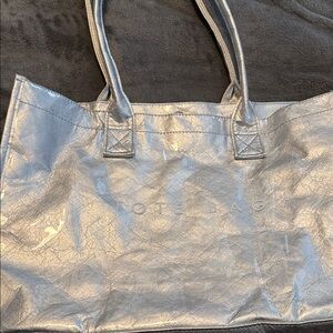 Silver Tote Bag